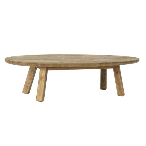 Mesa de Centro Natural Castanho Madeira Madeira Reciclada 139 x 59 x 35 cm 140 x 60 x 35 cm