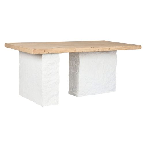 Mesa de Jantar Branco Resina Abeto 180 x 90 x 77 cm