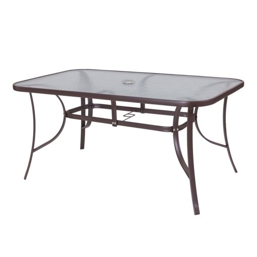 Mesa de Jantar Neila 150 x 90 x 72 cm Cristal Aço