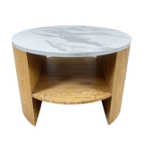 Mesa de apoio Branco Natural Madeira MDF 60 x 41 x 60 cm