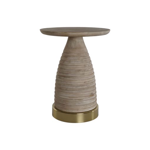 Mesa de apoio Dourado Natural Madeira Metal 41 x 41 x 53 cm