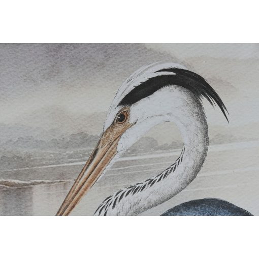 Pintura Azul Branco Ave Oriental 50 x 2,5 x 70 cm (2 Unidades) - Image 3