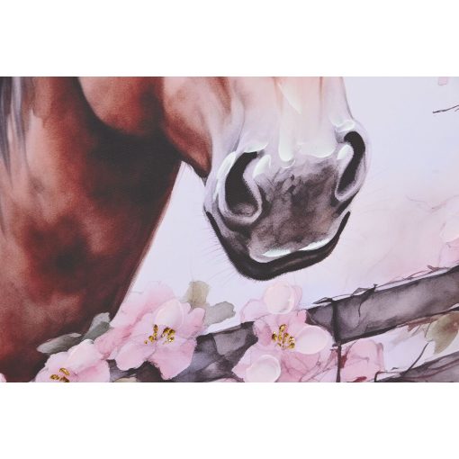 Pintura Bege Cor de Rosa Tela Madeira MDF Cavalo Shabby Chic 80 x 2,5 x 60 cm (2 Unidades) - Image 3