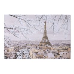 Pintura Branco Cinzento Dourado Paris Purpurina Loft 150 x 3 x 100 cm (2 Unidades)