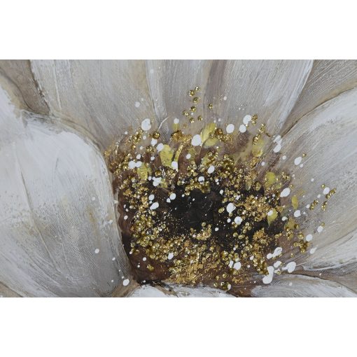 Pintura Branco Tela Madeira MDF Flor Romântico 80 x 3 x 80 cm (2 Unidades) - Image 3