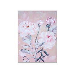 Pintura Cor de Rosa Tela Rosas 60 x 80 x 3 cm