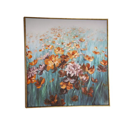 Pintura a Óleo Madeira Tela Bloemen 82 x 82 x 5 cm