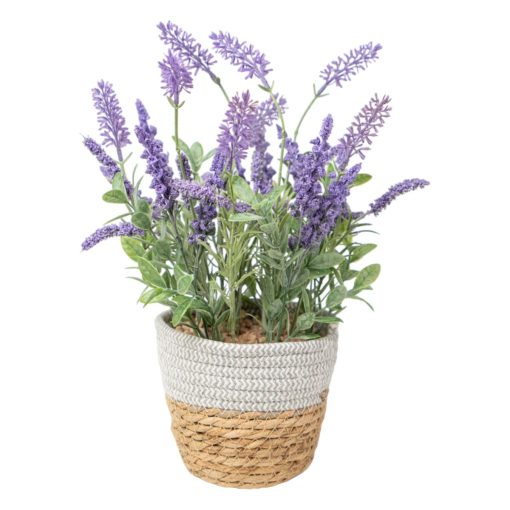 Planta Decorativa Plástico Fibra Lavanda 15 x 38 x 15 cm