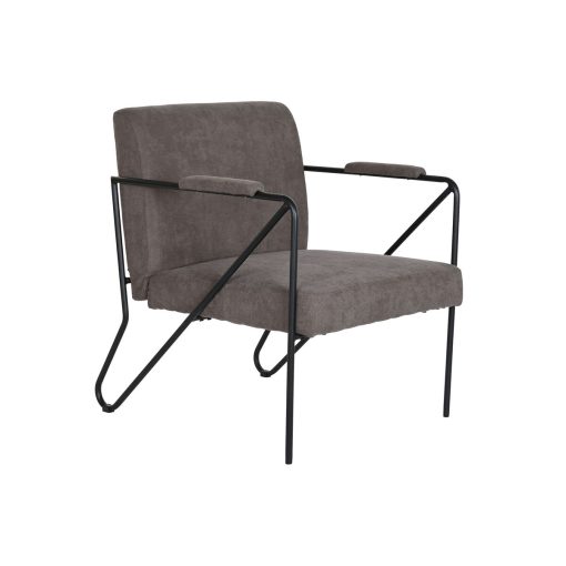 Poltrona Cinzento Metal Poliéster (64 x 69