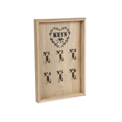 Porta-Chaves Natural Madeira MDF 20 x 30 x 3 cm