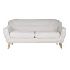 Sofá Natural Poliéster Madeira da borracha Creme (172 x 82 x 82 cm)