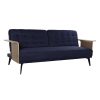 Sofá-cama Azul Castanho Preto Metal Moderno Urbana 203 x 87 x 81 cm