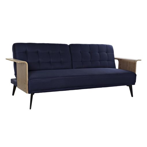 Sofá-cama Azul Castanho Preto Metal Moderno Urbana 203 x 87 x 81 cm