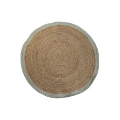 Tapete 200 x 200 x 1 cm Scandi Natural Poliéster Algodão Verde Marrom claro Jute