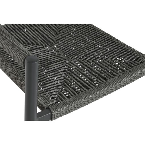 Tuinstoel Preto Cinzento escuro Alumínio Rotim 56 x 60 x 78 cm - Image 2