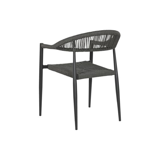 Tuinstoel Preto Cinzento escuro Alumínio Rotim 56 x 60 x 78 cm - Image 5