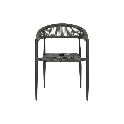 Tuinstoel Preto Cinzento escuro Alumínio Rotim 56 x 60 x 78 cm - Image 6
