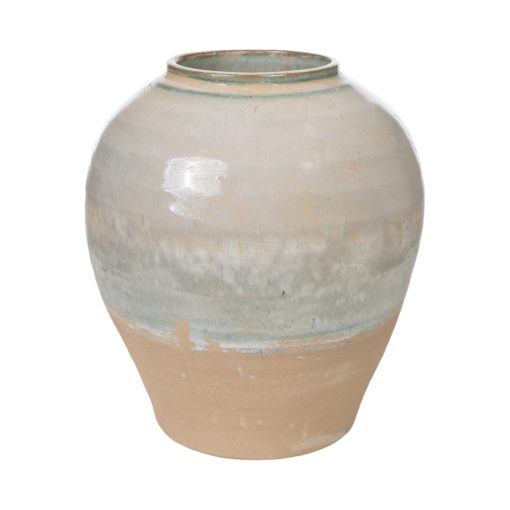 Vaso Azul Bege Terracota 25 x 29 x 25 cm