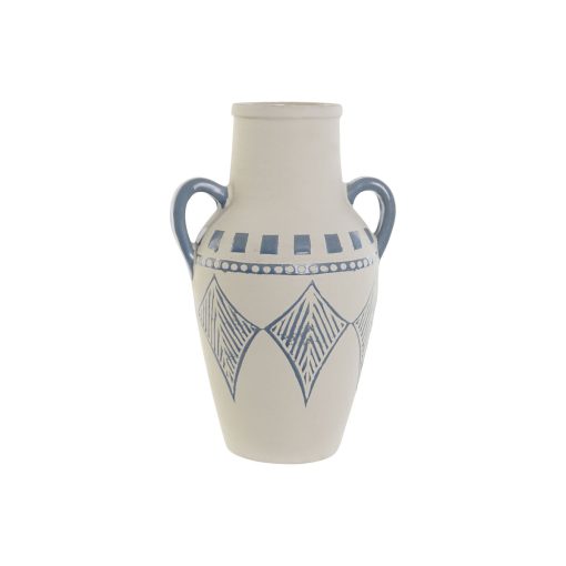 Vaso Azul Castanho Cerâmica Mediterrâneo 22 x 18 x 36