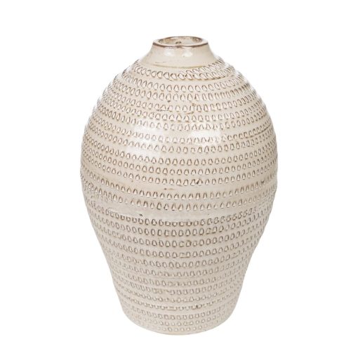 Vaso Bege Terracota 19 x 28 x 19 cm