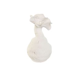 Vaso Branco Cerâmica Estilo artesanal 13 x 13 x 24 cm