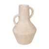 Vaso Branco Terracota 25 x 37 x 25 cm Com pegas