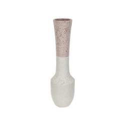 Vaso Branco/Rosa Cerâmica 19 x 68 x 19 cm