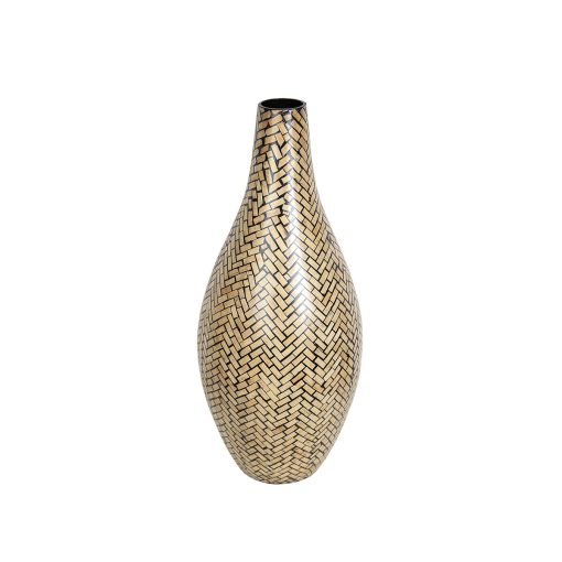 Vaso Castanho Preto Bambu 28 x 66 x 28 cm