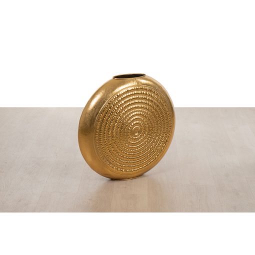 Vaso Dourado Metal Círculo 63 x 59 x 17 cm