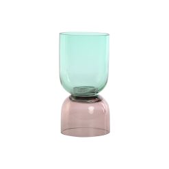 Vaso Duas cores Cristal 10 x 10 x 21 cm