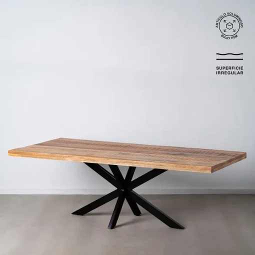 Mesa De Jantar Natural-Preto 240 X 100 X 79 Cm - Image 12
