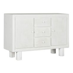 Aparador Branco Abeto Madeira MDF 120 x 38 x 80 cm