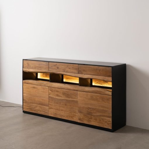 Aparador Led Madeira-Metal Room 180 X 40 X 93 Cm