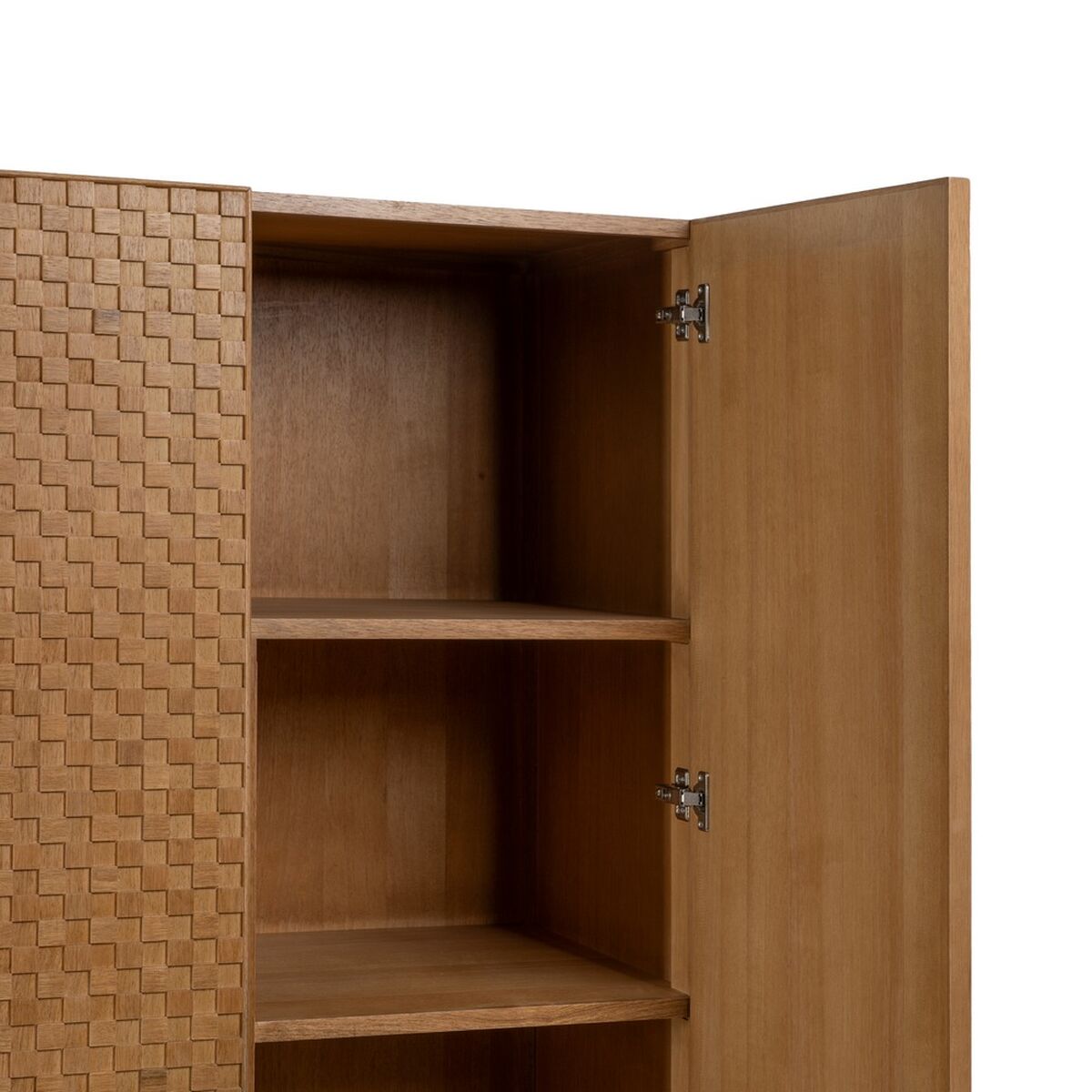 Aparador MARIGNI Preto Natural Ferro Madeira MDF 98,5 x 55 x 199,5 cm - Image 6