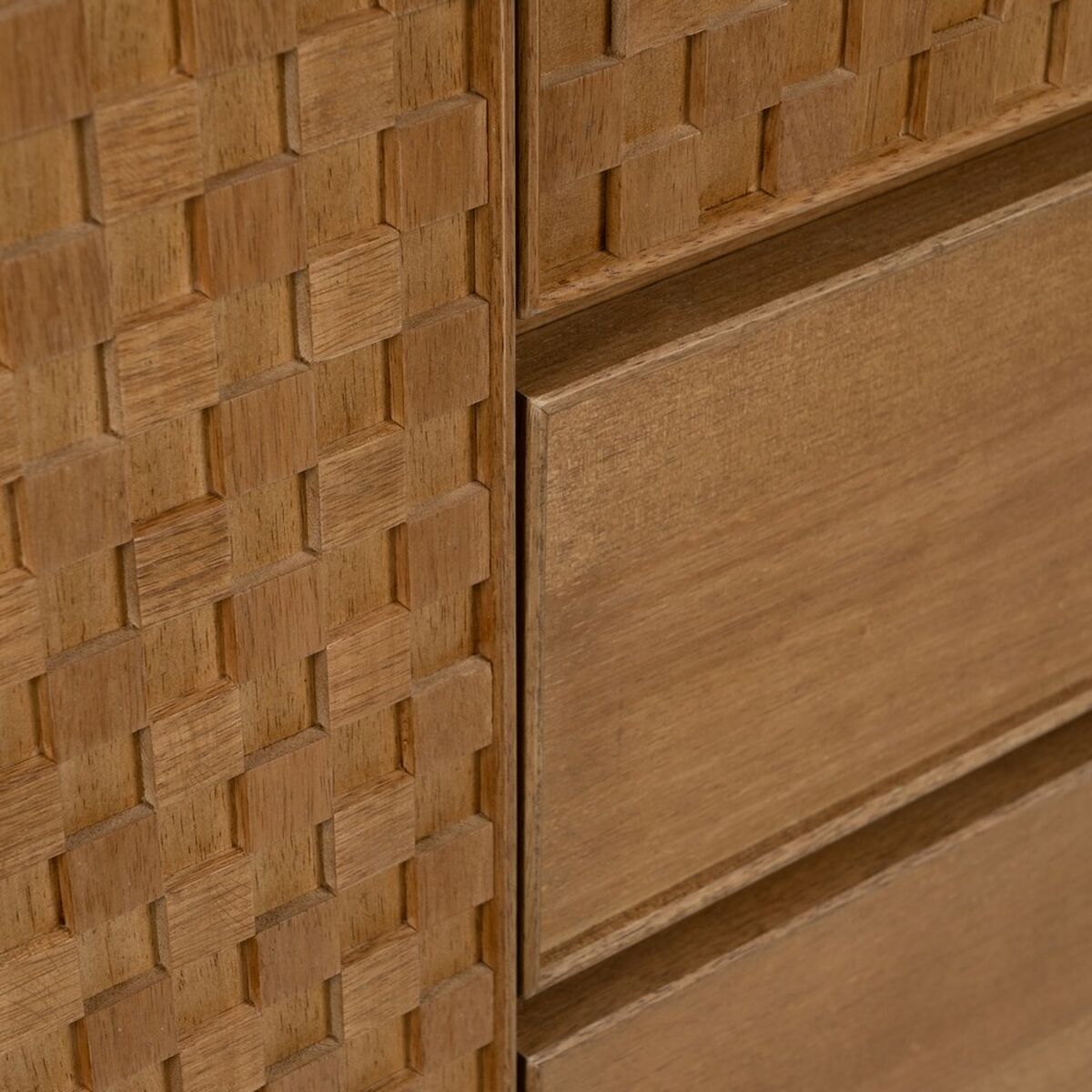 Aparador MARIGNI Preto Natural Ferro Madeira MDF 98,5 x 55 x 199,5 cm - Image 8