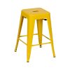 Banco Amarelo Metal Dallas Industrial 42 X 42 X 61