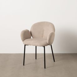 Cadeira Bege Tecido-Metal 66 X 60 X 78