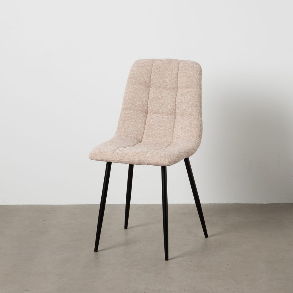 Cadeira Bege Tecido-Metal Contract 44 X 42 X 89 Cm