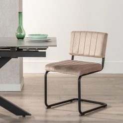 Cadeira Bege Tecido-Metal Contract 48 X 56 X 82 Cm