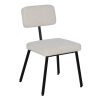 Cadeira Branco Tecido-Metal Decoração. 42