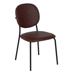 Cadeira Castanho Pu/Metal Room 48 X 53 X 84 Cm