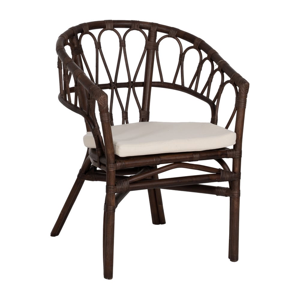 Cadeira Castanho Rattan Room 58 X 59 X 78 Cm