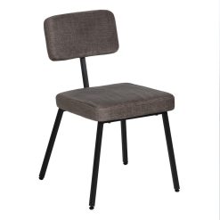 Cadeira Cinza Tecido-Metal Decoração. 42