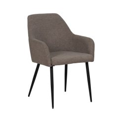 Cadeira Taupe Old Tecido-Metal Contract 48 X 62 X 88 Cm