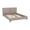Cama Bege Tecido Quarto 163 X 215 X 93 Cm