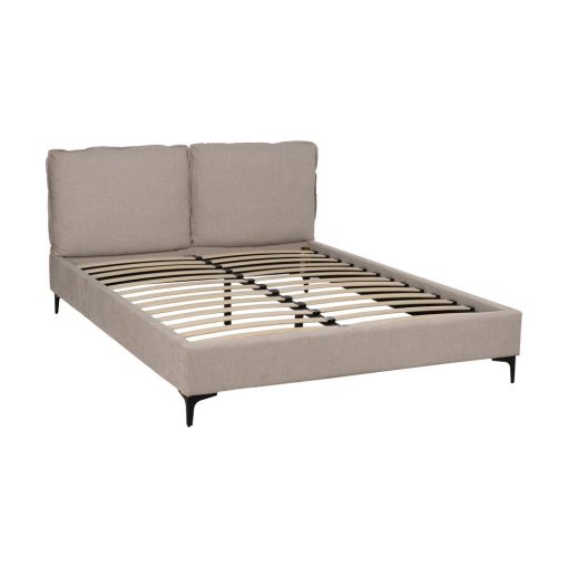 Cama Bege Tecido Quarto 163 X 215 X 93 Cm