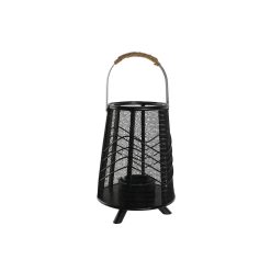 Castiçais Preto Metal 23 x 23 x 31