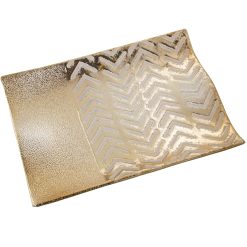 Centro de mesa Dourado Cerâmica 4 x 30 x 22 cm