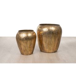 Conjunto de 2 Vasos Dourado Metal 49 x 50 x 49 cm