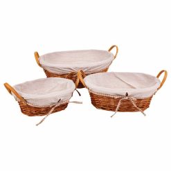 Conjunto de Cestos Natural vime Madeira de salgueiro 38 x 29 x 14 cm 34 x 16 x 44 cm 31